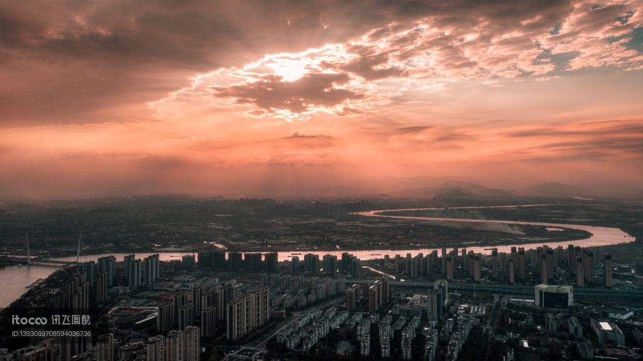 城镇,中国,建筑