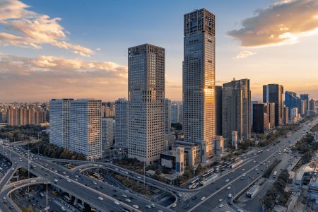 城镇,建筑,都市,航拍,俯瞰,道路,天空,高架桥,交通工具,白云,植物,树木,汽车