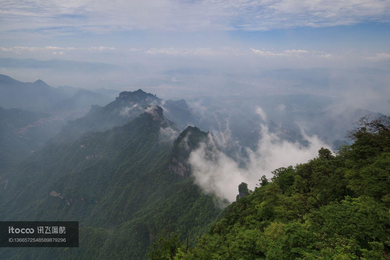 山川,雾,中国