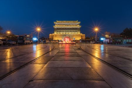 正阳门,城楼,传统建筑,建筑夜景,中国,北京,历史古迹