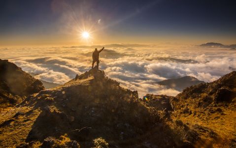 自然风光,天空,旅游,白云,日出,全景,环境人像