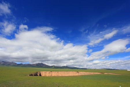 草原,山川,自然风光,青海,天空,白云,全景