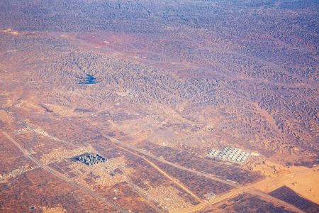 自然风光,平原,建筑,航拍,道路