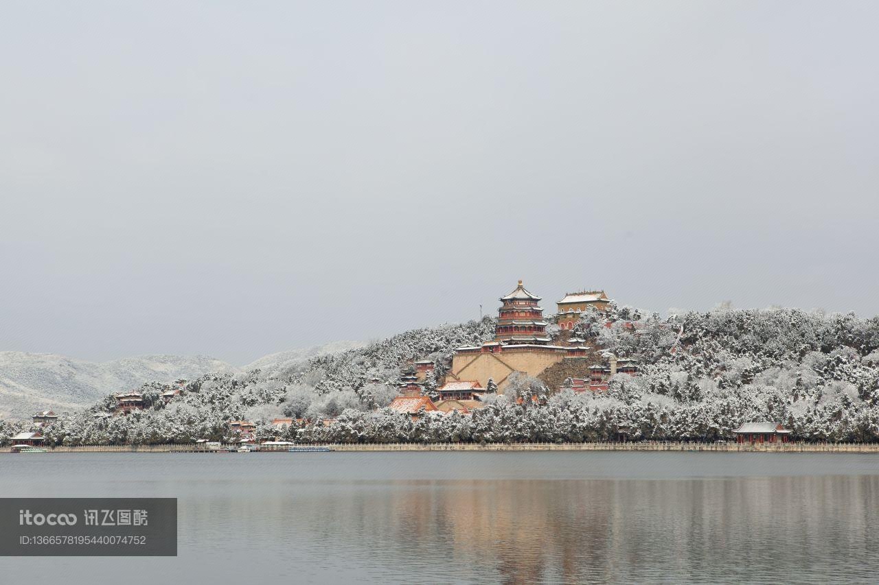 建筑,湖泊,天空