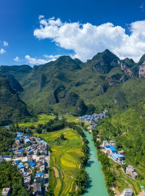 自然风光,江河,平原,俯瞰