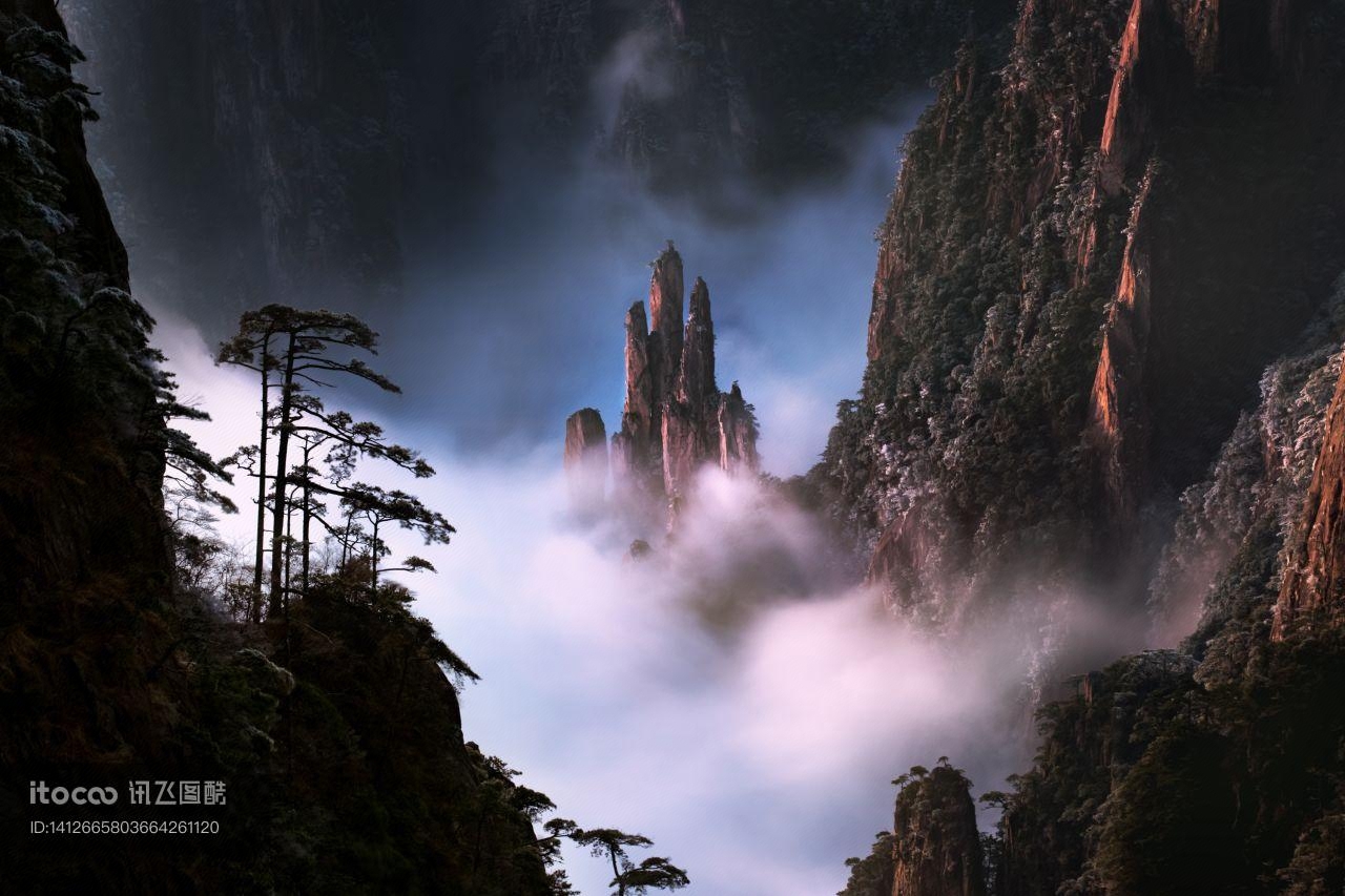 云雾,山峦,自然风景