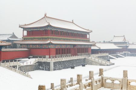建筑,景点,历史古迹,冬天,雪,故宫,城镇,中国,北京
