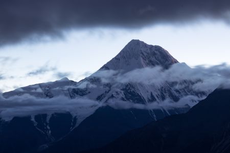 自然风光,雪山,川西,天空,雾