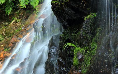自然风光,瀑布,岩石,山川,江河