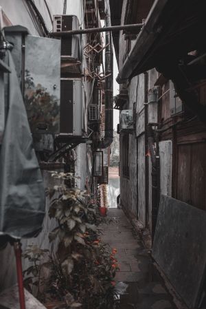 楼房间隙,建筑,生活工作,巷道,特写