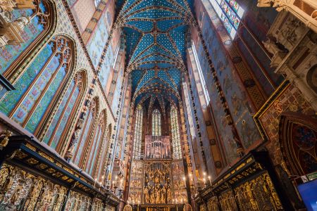 建筑,宗教文化,仰拍,波兰,克拉科夫,教堂,特写,国外,城镇