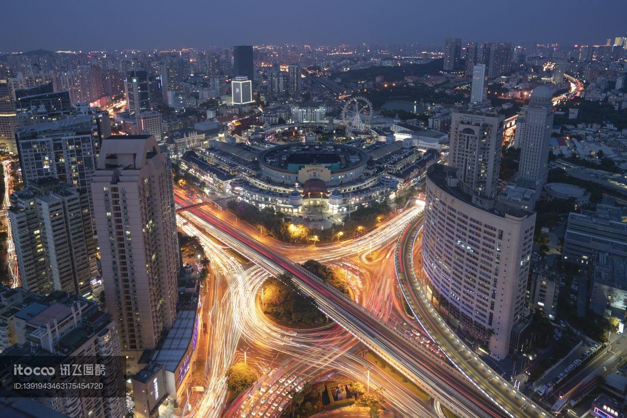 建筑,明发商业广场,建筑夜景