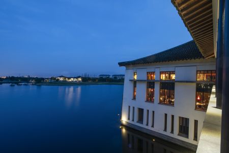 现代建筑,湖泊,杭州,杭州富春山居度假酒店,浙江,中国,建筑