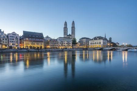 城镇,江河,建筑,桥梁,国外,全景,瑞士,村镇