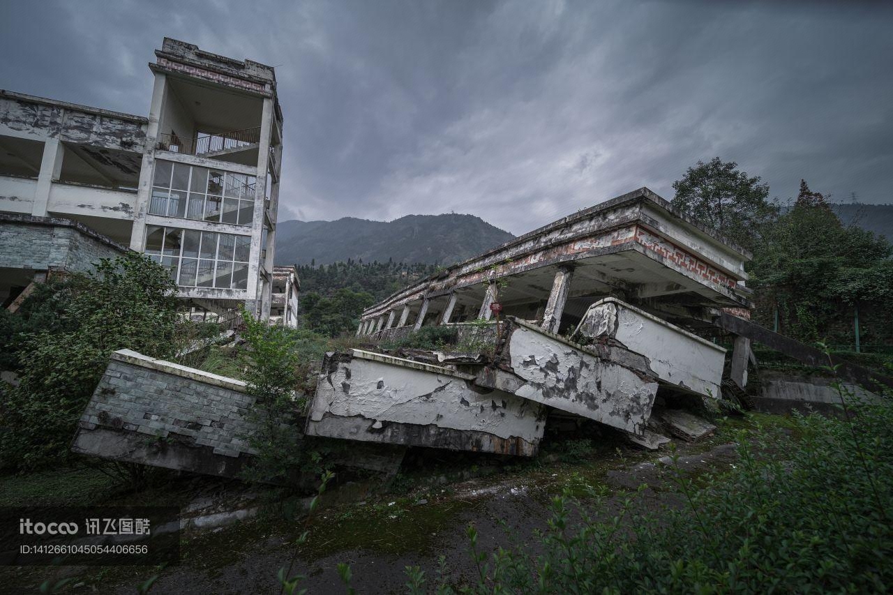 民居,传统房屋,坍塌