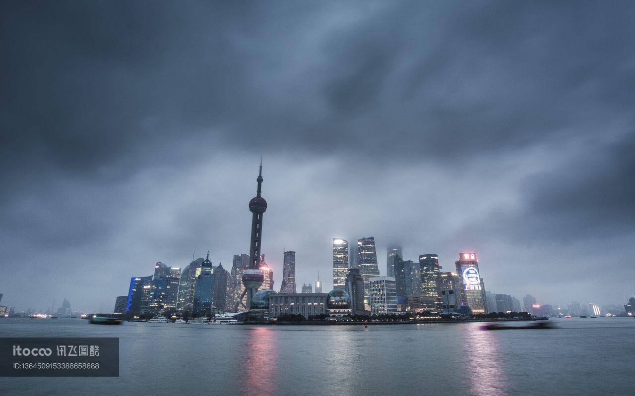 上海外滩,建筑,建筑夜景