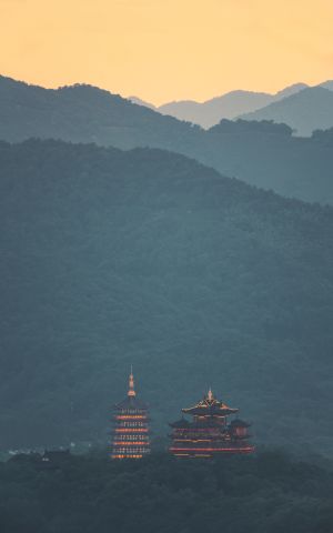 自然风光,山川,塔