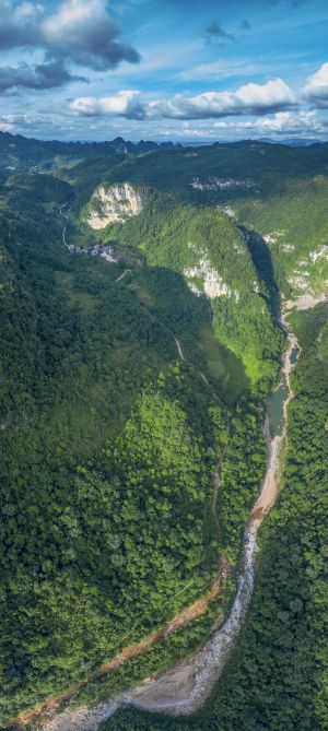 自然风光,江河,平原,俯瞰