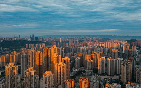 城镇,建筑,都市,城市,天空,全景,航拍,自然风光,白云