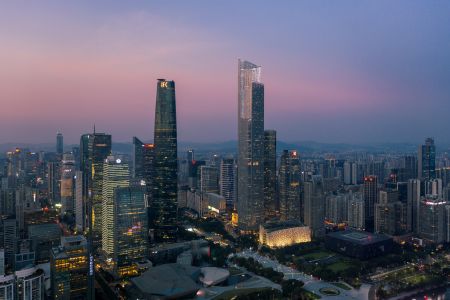 城镇,建筑,夜晚,都市,航拍,都市夜景