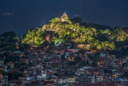 建筑,建筑夜景,都市夜景,传统建筑,民居,树,城镇,植物