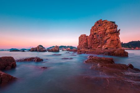 海洋,自然风光,晚霞,天空,岩石,江河,森林,山川