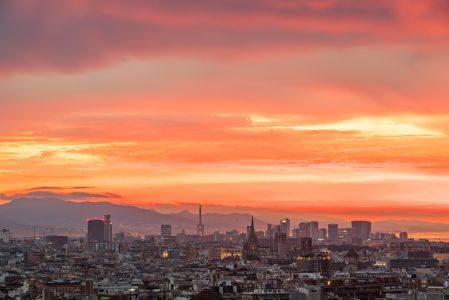 天空,日落,建筑,都市,城镇,自然风光