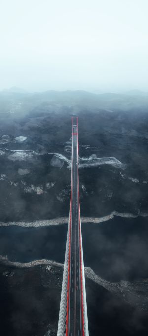 桥,道路,自然风光,山川,建筑,雾,航拍,植物,树木,天空