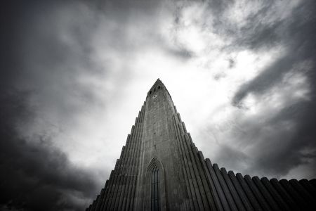 雷克雅未克教堂,冰岛,建筑,国外,教堂,历史古迹,天空,乌云