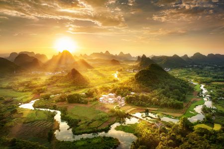 天空,霞光,自然风景,植物,自然风光