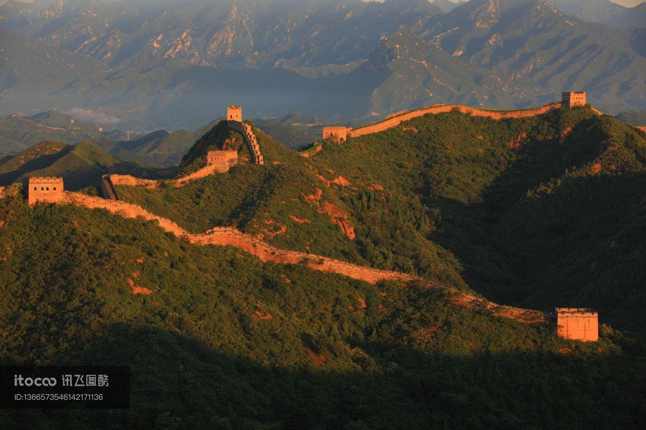 山川,长城,砖瓦