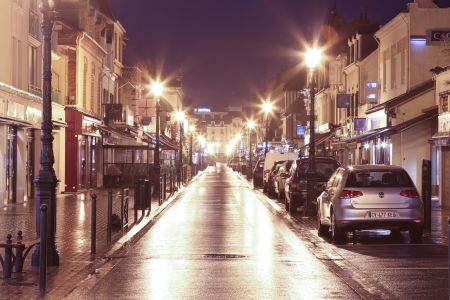 法国,生活工作,城市道路,城镇,全景,国外