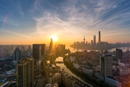 城镇,上海,都市,建筑,自然风光,天空