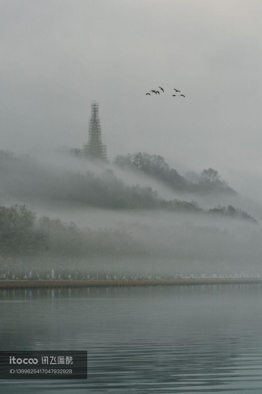 自然风光,湖泊,山川