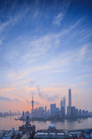 上海,都市,天空,中国,建筑,气候气象,卷积云,白云,城镇