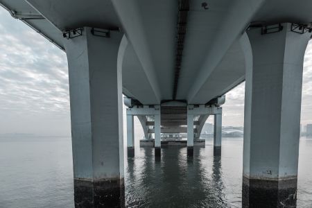 建筑,海洋,桥,桥梁,桥墩,道路,城镇,天空