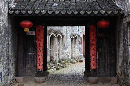 城镇,建筑,宁波,前童古镇,中国,浙江