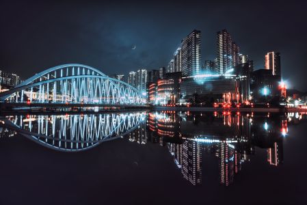 建筑,现代建筑,桥梁,建筑夜景,都市夜景,乌江南明河,城镇,景点,夜晚