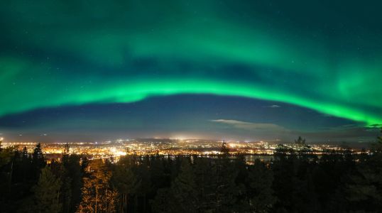 天空,夜晚,极光,冰岛,自然风光,国外,天文摄影,建筑,全景