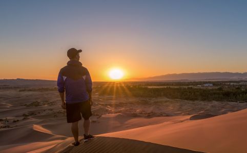 沙漠,自然风光,人像,天空,全身像,摆拍人像