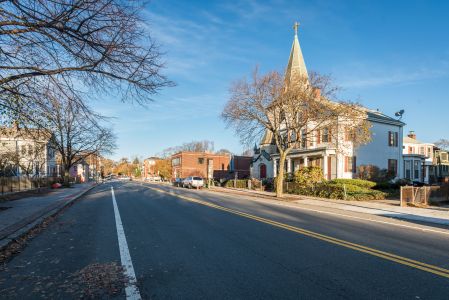 街道,公园,自然风光,林区道路,植物,树木,天空