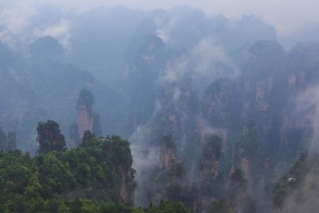 山川,峡谷,中国,张家界,森林,自然风光,湖南,天空