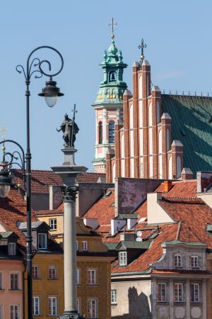 建筑,村镇,现代建筑,城镇,全景,国外,天空,居民楼,波兰,华沙