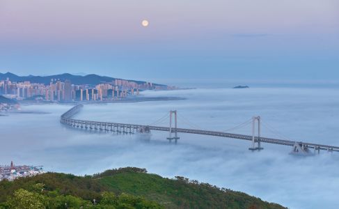 建筑,大连跨海大桥,天空,城镇,道路,桥梁,自然风景,现代建筑