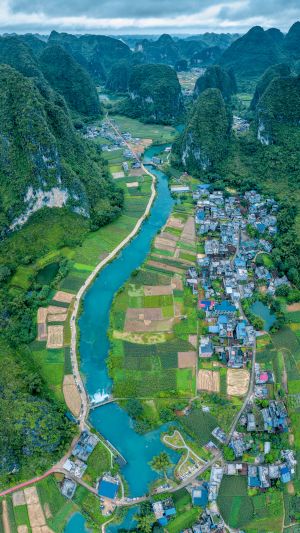 自然风光,森林,天空,江河,山川,俯瞰,建筑