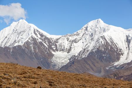 自然风光,雪山,草原