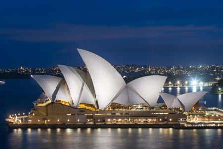 悉尼歌剧院,现代建筑,建筑,自然风光,城镇,海洋,天空,全景,悉尼,国外,澳大利亚