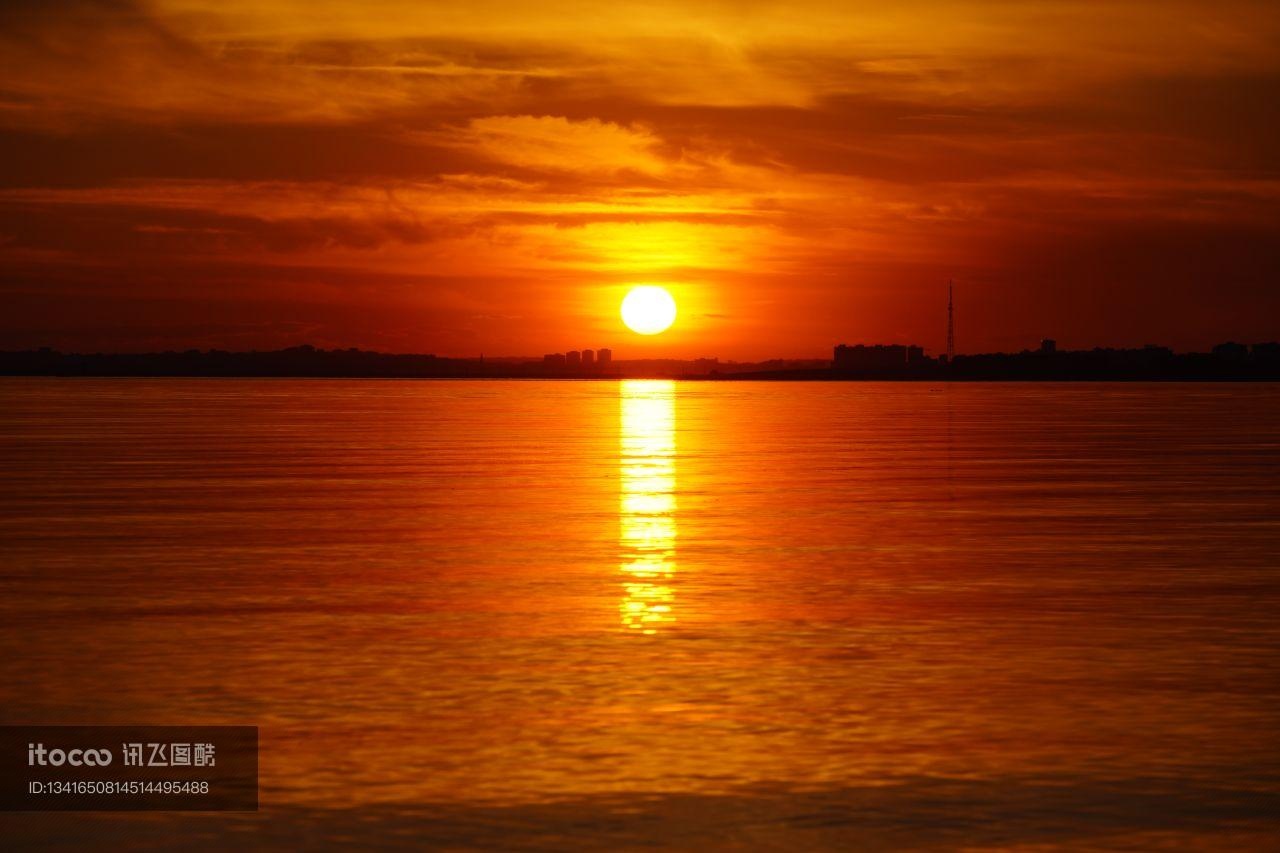 自然风光,天空,夕阳