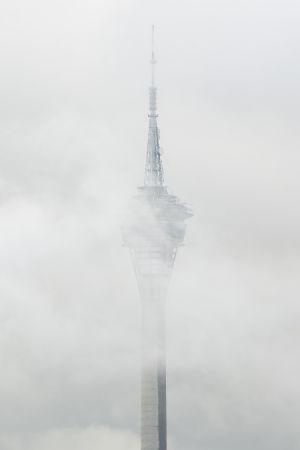 现代建筑,建筑,澳门,城镇,雾,天空