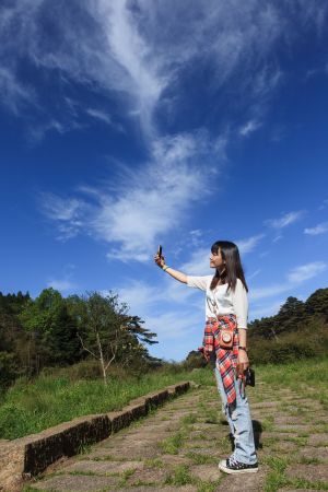 人像,森林,特写,天空,三清山,自然风光,中国,江西